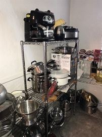 TON OF COOKWARE / POTS AND PANS