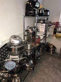 TON OF COOKWARE / POTS AND PANS
