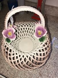 ITALIAN PORCELAIN BASKET