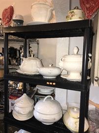 HUGE COLLECTION OF TUREENS