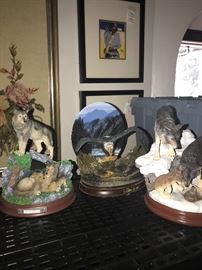 EAGLES AND WOLF / WOLVES COLLECTIBLE FIGURINES