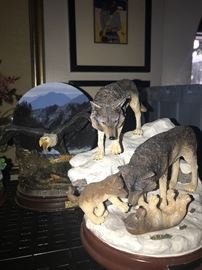 EAGLES AND WOLF / WOLVES COLLECTIBLE FIGURINES