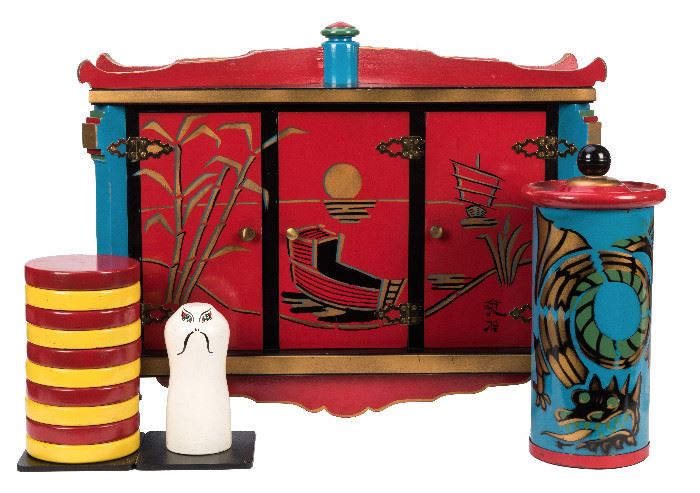 Haunted Cabinet and Discs of Quong Hi. Estimated between 2,500/3,500
