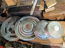 Some vintage hub caps