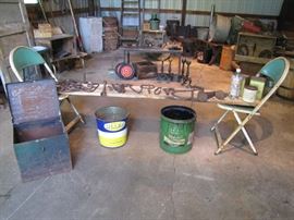 Some of the items in the second room of the barn