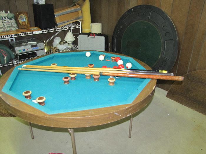 Bumper pool, and poker table top