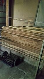 a good selection of rough cut lumber