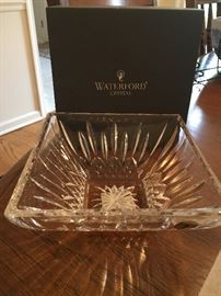 Waterford Lismore 6" square bowl with tags