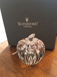 Waterford apple paperweight