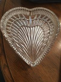 Waterford heart shaped nut dish