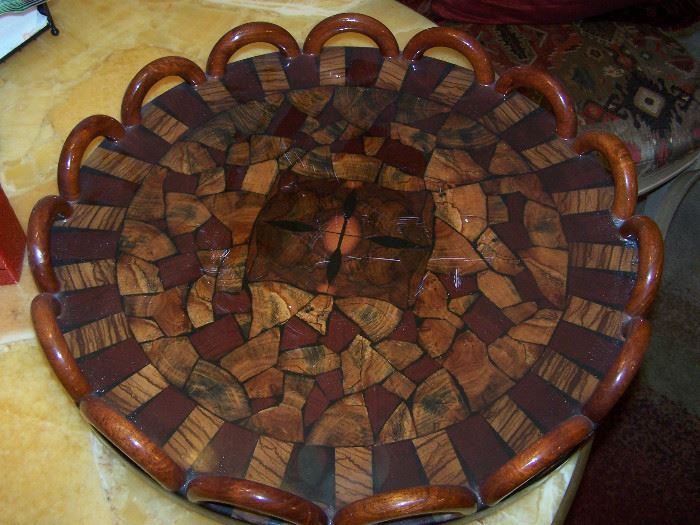 lazy Susan - hand made from mesquite