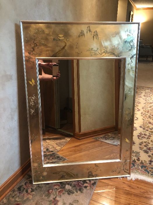 Beautiful Labarge entry mirror by artist K. Widing (1981)