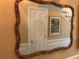 Large gold framed mirror