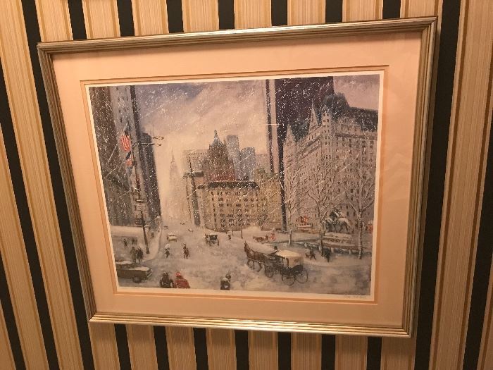 Plaza Hotel, NYC in the snow, "5th Avenue" by Alex Schloss
