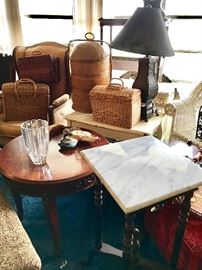 all kinds of old accent tables