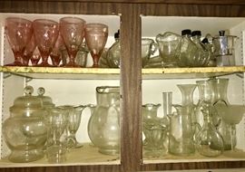 pink depression glass