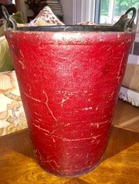 Antique leather fire bucket