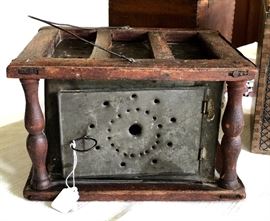 Antique coal footwarmer