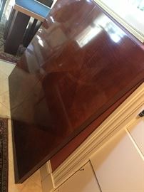 50"square table with 2 leaves Baker