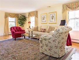 Tastefully appointed formal living room.