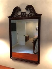 Mahogany Chippendale style mirror