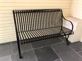 Heavy metal outdoor bench