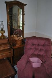 Nice recliner and hall tree
