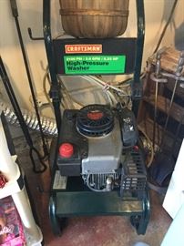 High pressure washer, fireplace set