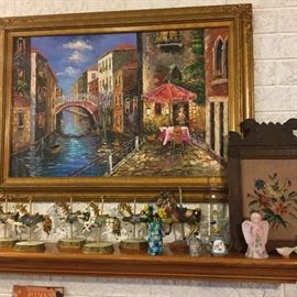 Original Venetian scene, carousel horses, many more