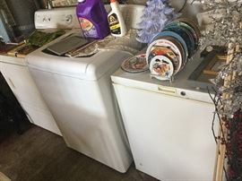 Washer, dryer, chest freezer