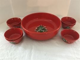 Red Christmas Tree Dishes: Serving & Smaller Bowls    https://ctbids.com/#!/description/share/26834