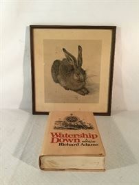 Framed Rabbit Print & “Watership Down    https://ctbids.com/#!/description/share/26847