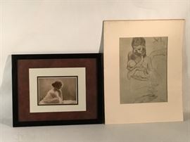 Two Prints, "Mother and Child"         https://ctbids.com/#!/description/share/26860