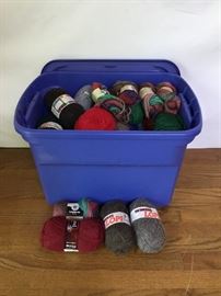 Large Tub of Wool Yarn    https://ctbids.com/#!/description/share/26908