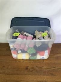 Tub of Wool/Acrylic & Wool/Cotton Yarn      https://ctbids.com/#!/description/share/26909