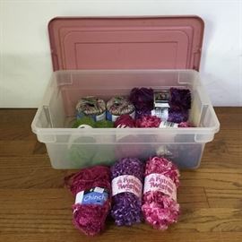 Tub of Rayon and Polyester Yarn    https://ctbids.com/#!/description/share/26923