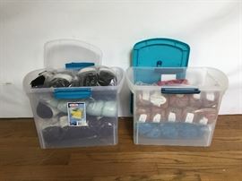Two Small Storage Tubs with Cotton Yarn   https://ctbids.com/#!/description/share/26899