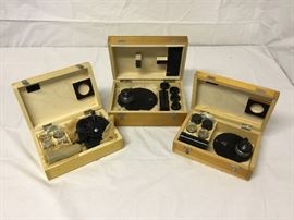 3 Wooden Boxes of Microscope Lenses and Parts       https://ctbids.com/#!/description/share/28621