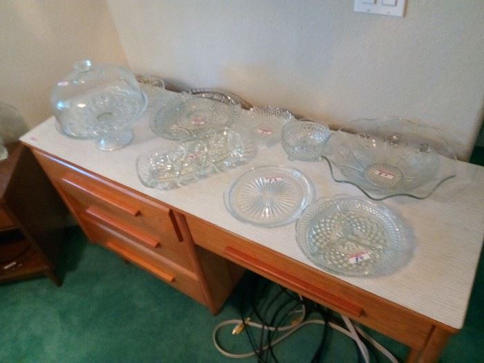 Cut glass serving plates $4 and up