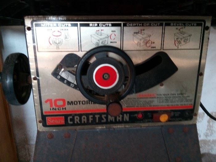 Avail at 302 Wimico Dr Indian Harbour 10" Craftsman table saw $75