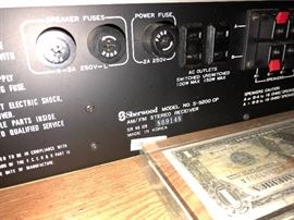 Sherwood Stereo Equipment with high end speakers and turntable