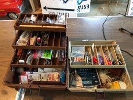 2 fishing tackle boxes