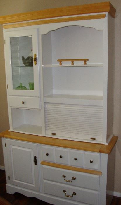WONDERFUL CABINET WITH A SWEET ROLL TOP STORAGE AREA. 