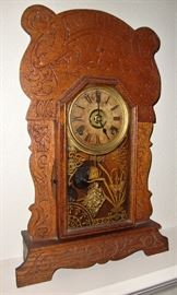 ANTIQUE "VICTORIAN" 8 DAY SESSIONS GINGERBREAD CLOCK