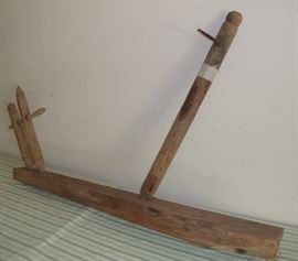 PIECE OF AN 1800's SPINNING WHEEL - GREAT DECOR !