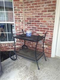 Black patio cart