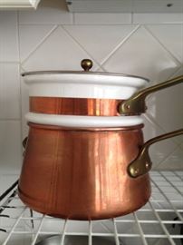 Copper double boiler