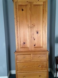 Sturdy pine armoire