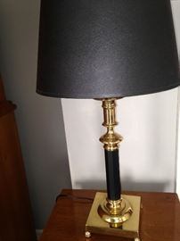 Black and brass lamp