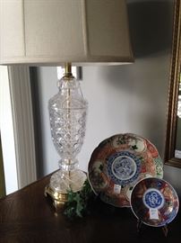 Lovely lamp and Asian style plates
